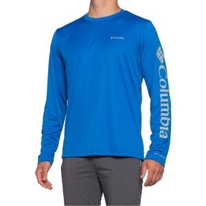 Columbia Rapid Creek Omni Shade Sun Fishing long sleeve blue men’s top size 2x